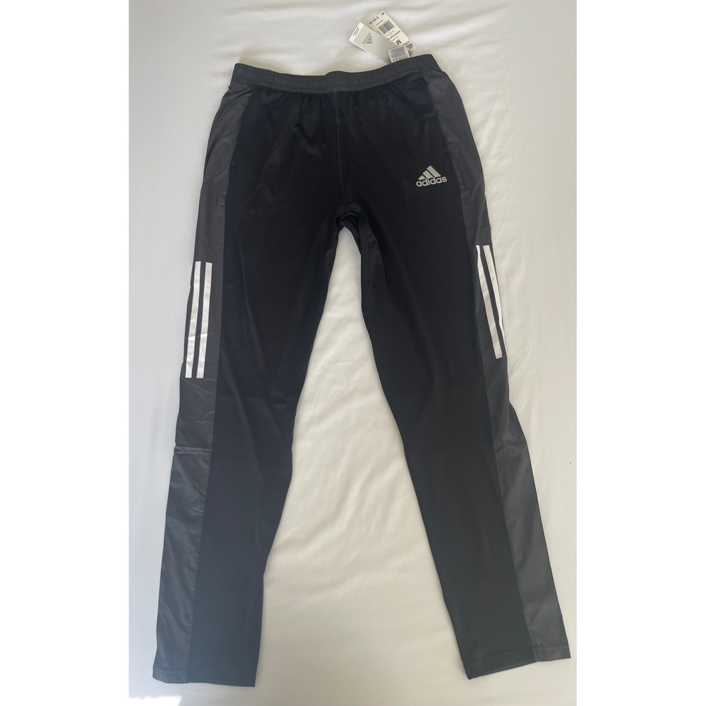 Adidas Astro Pant Knit Mens Medium Black Grey Running Training GT8937 NEW